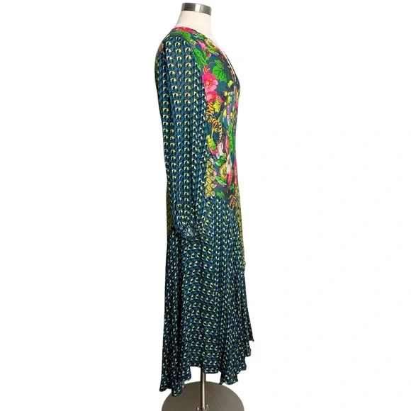 Anthropologie Bl^nk Romalie Printed Wrap Dress Size M - Picture 6 of 16
